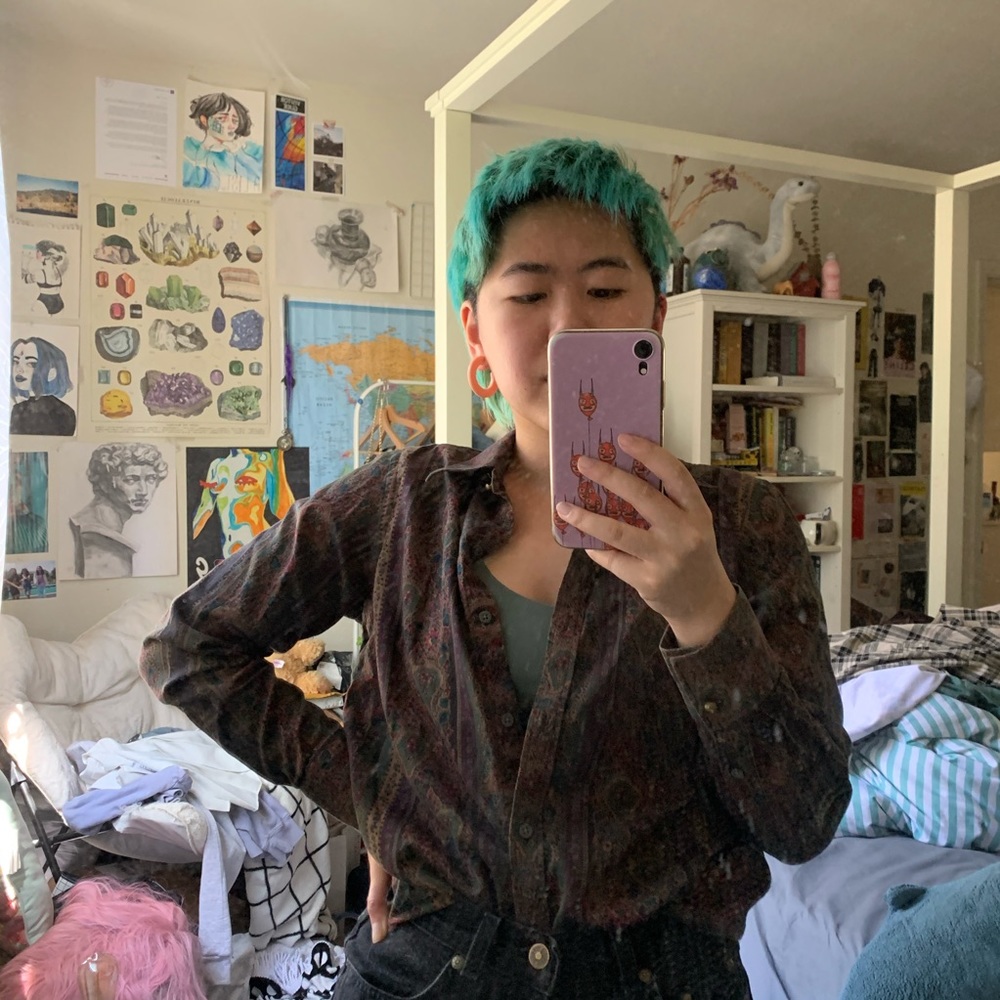 Dark academia button up shirt